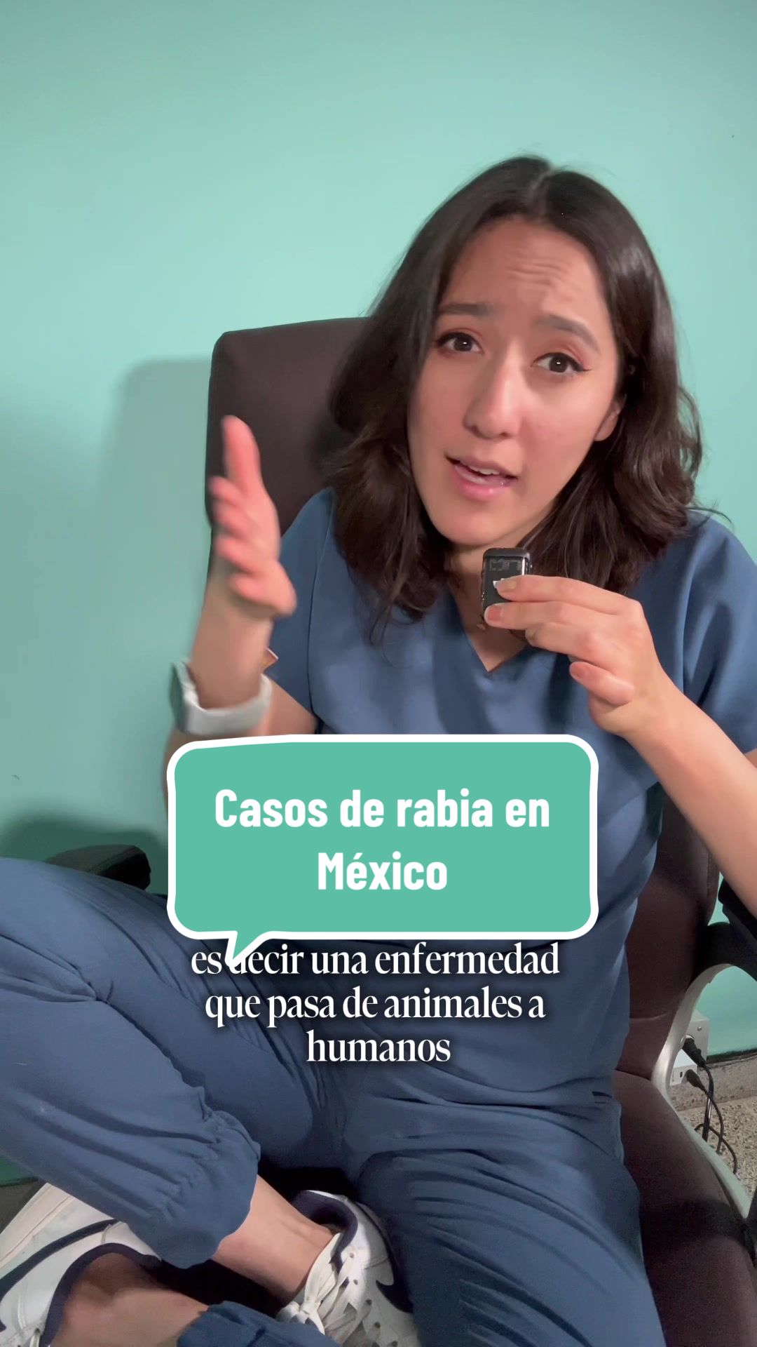 Vídeo de TikTok de Vetmedicyn: En 2025 se confirmaron dos casos de rabia humana en México: una joven